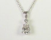 Fine Pear Shape Diamond Pendant - 1.06 Carats - Appraisal Included