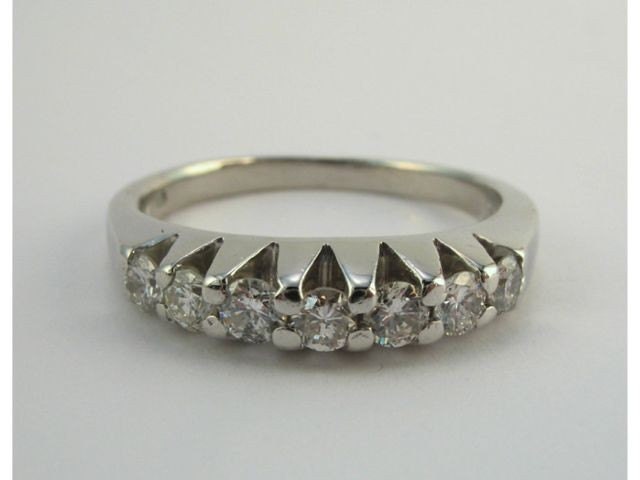Estate Diamond and Platinum Wedding Ring - 0.50 Carats Total Weight