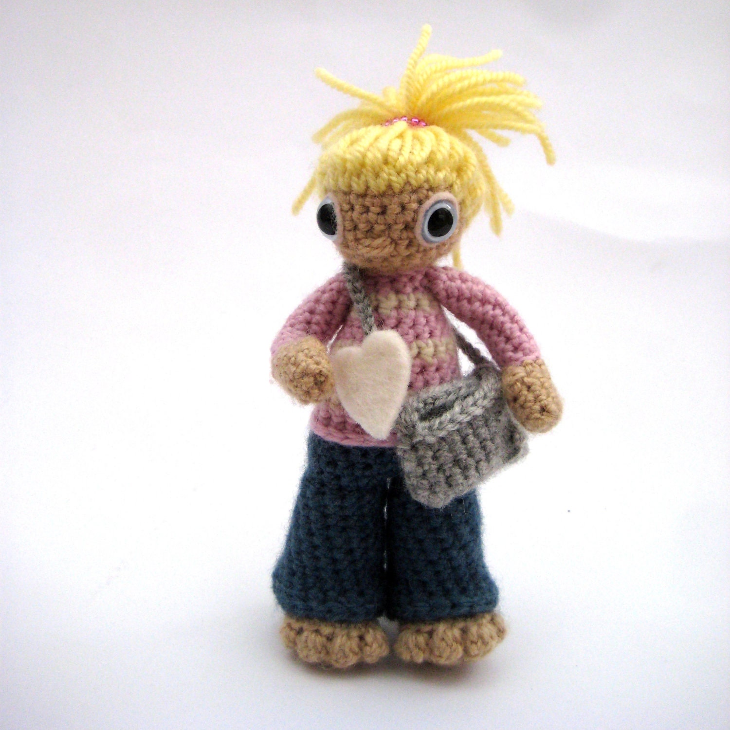 Amigurumi Valentine's Love Messenger Doll -  Rosie