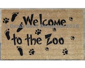Welcome to the Zoo- front door novelty doormat door mat