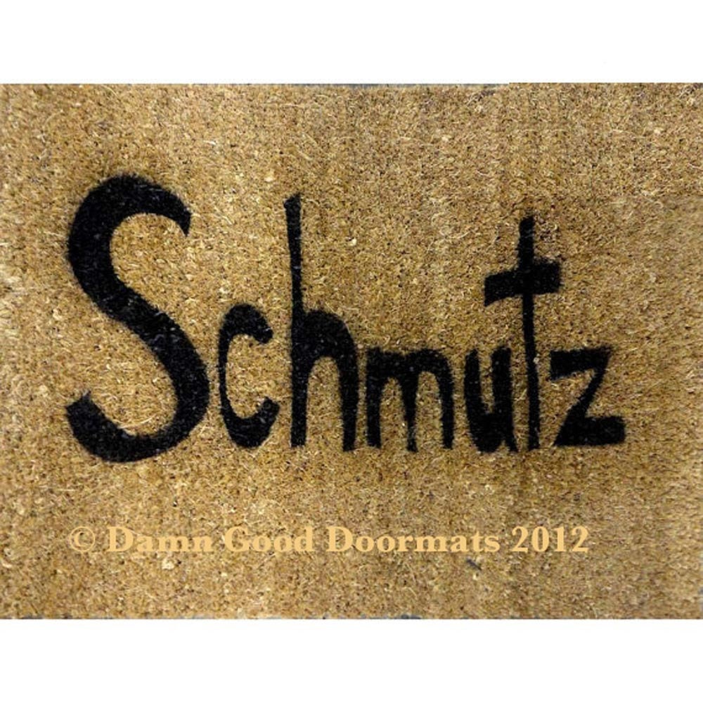 Jewish Judaica yiddish Schmutz doormat entrance rug