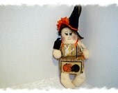 Halloween Witch Ornament/Handmade/FREE SHIPPING