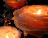 Unique Unity Candle Set - Wedding Decor, Gift, Great Gatsby, Jane Austen, Victorian - Eco Luxury Beeswax Rose Candles by Marcie Forest