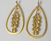 Cascade tiny teardrops earrings in gold (EW303)