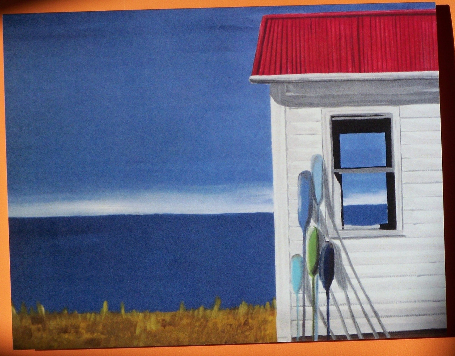 Paper goods, blank notecards, 'Beach House' coastal, nautical,by SunnyDaysStudio
