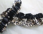 Wedding Garter Bridal Garter Set Cheetah Print