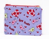 Love Bug - small zip pouch