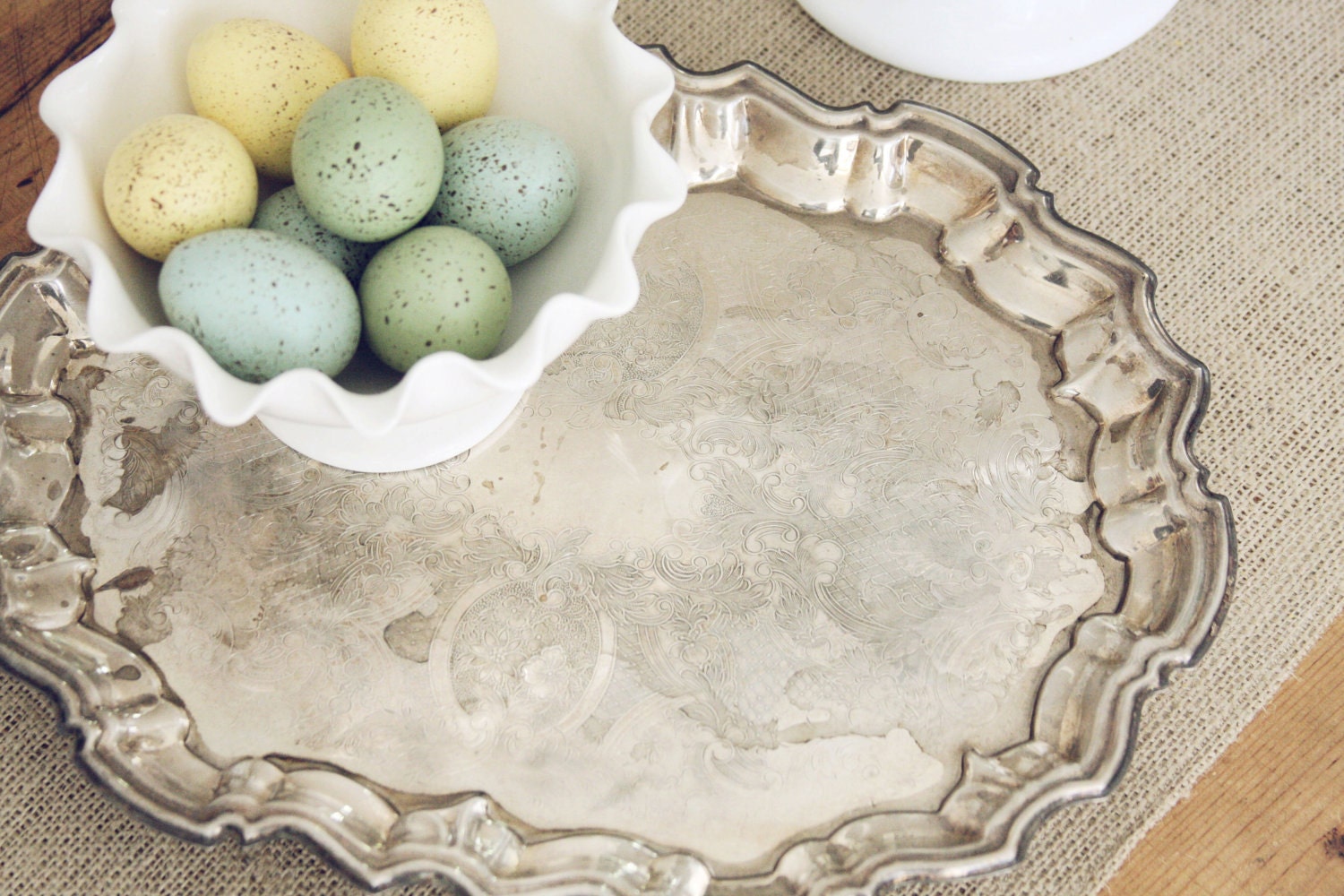 Vintage Silver Plate Pedestal Tray