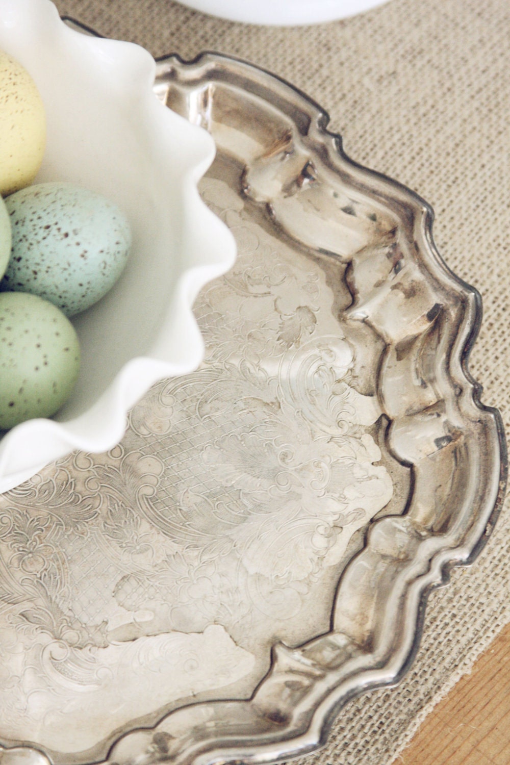 Vintage Silver Plate Pedestal Tray