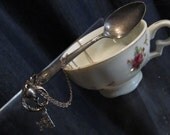 A Spoonful Of Fashion Womens Long Spoon Charm Cluster Necklace