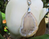 Ladies Long Gemstone Charm Necklace