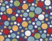 Multi Play Polka Dot - Retro Blue Red Yellow - Michael Miller Fabric - 1 Yard