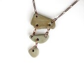 Natural cairn stone necklace, handmade from real river rock. Cairn Rock Collection Necklace, 5