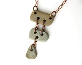 Natural beach stone necklace. Cairn Rock Collection Necklace, 9