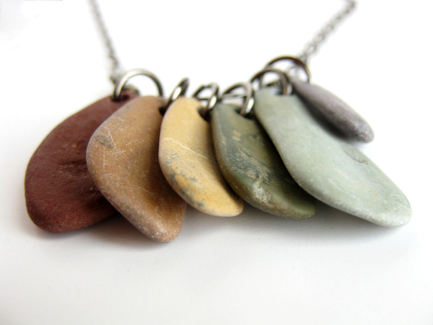 RESERVED for Patsy - Natural jewelry - rainbow necklace - Rainbow Rocks - 726