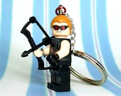 Hawkeye Key Chain made from NEW Superhero LEGO (r) Minifigure