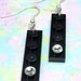 Geek Chic Earrings with LEGO (r) Plates and Swarovski Crystals - Black