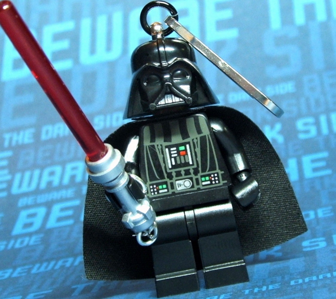 Star Wars Darth Vader Zipper Pull - made from Star Wars LEGO (r) Minifig