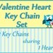 Valentine Heart Key Chain Set - 2 Key Chains Sharing 1 Heart made from Genuine LEGO (r) Pieces