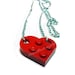 Heart Necklace - made from Genuine LEGO (r) Pieces - You Choose Color