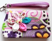 iPhone Purse Clutch, Wallet, Fabric Cases, Fabric Wallet, Gadget Wallet iPhone Samsung Galaxy, CellPhone Case, Padded