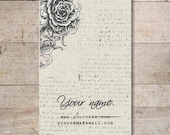 100 Custom High Quality Business Cards - Display Cards - Earring Cards - Vintage Rose - No. 24