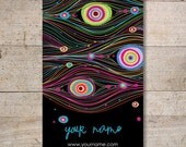 100 Custom High Quality Business Cards - Display Cards - Earring Cards - Peacock Feather - No. 102