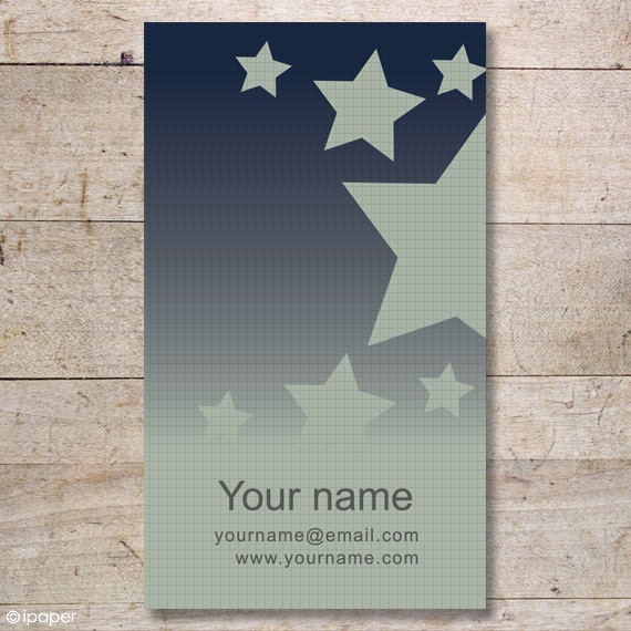 100 High Quality Business Cards - Display Cards - Earring Cards - Stars - No. 128