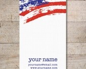 100 High Quality Business Cards - Display Cards - Earring Cards - US Flag - No. 129