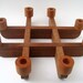 Mid Century Tic Tac Toe Style Teak Wood Candle Holder