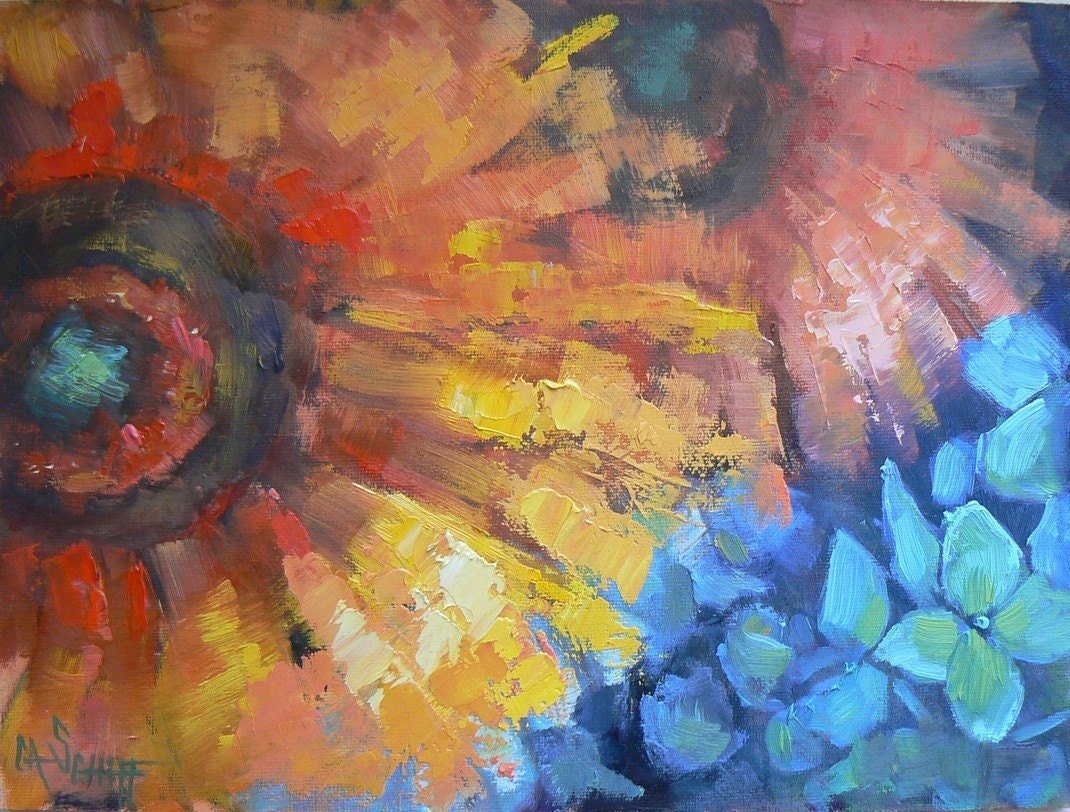 Original Oil Floral Painting, 6x8", SALE,"Summer Memories"