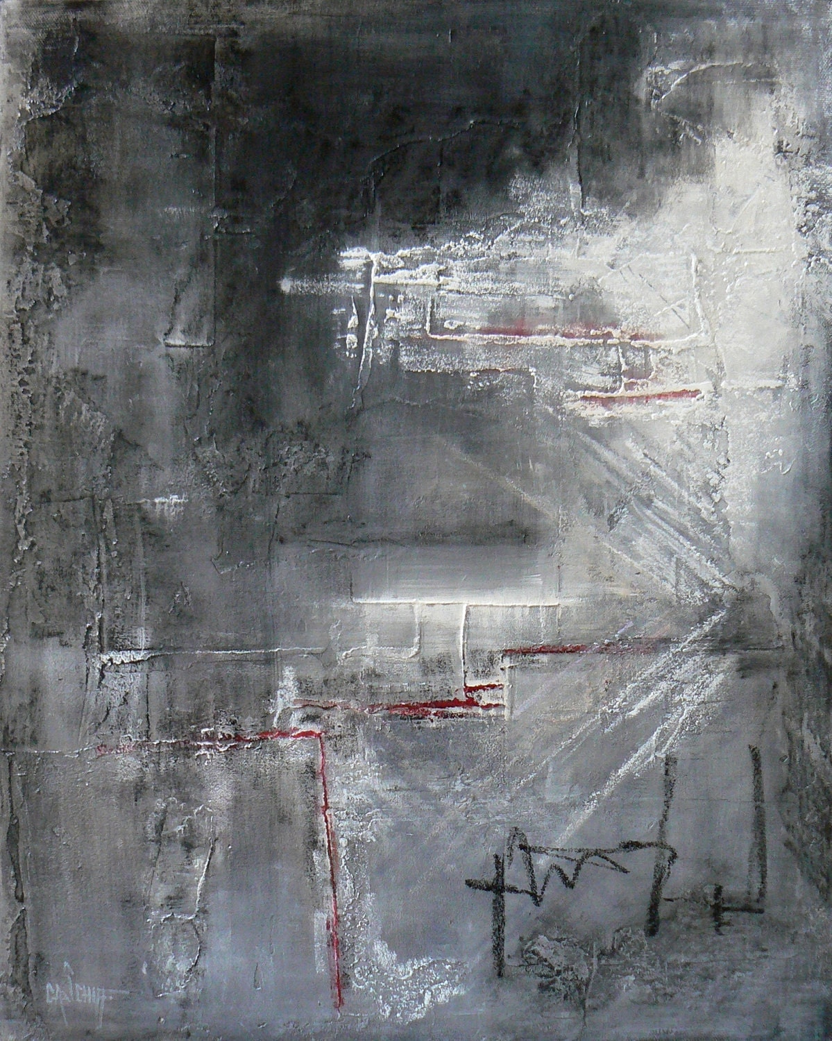 Original, Mixed Media, Abstract Painting, 16x20 painting, OOAK, Stretched Canvas