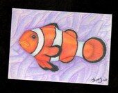 ACEO original clownfish illustration