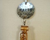 Pendant Metal Glass Faith Mustard Seed