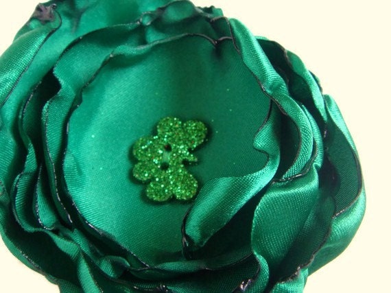 Shamrock Green  Hair Clip or Brooch for Women or Girls St. Patrick's