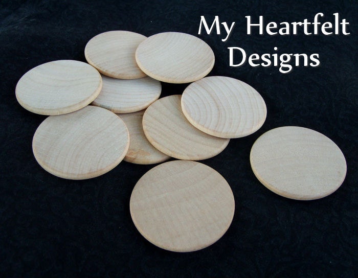 1.5 inch Wooden Round Circles (Lot of 100) Unfinished Wood 1-1/2 inches