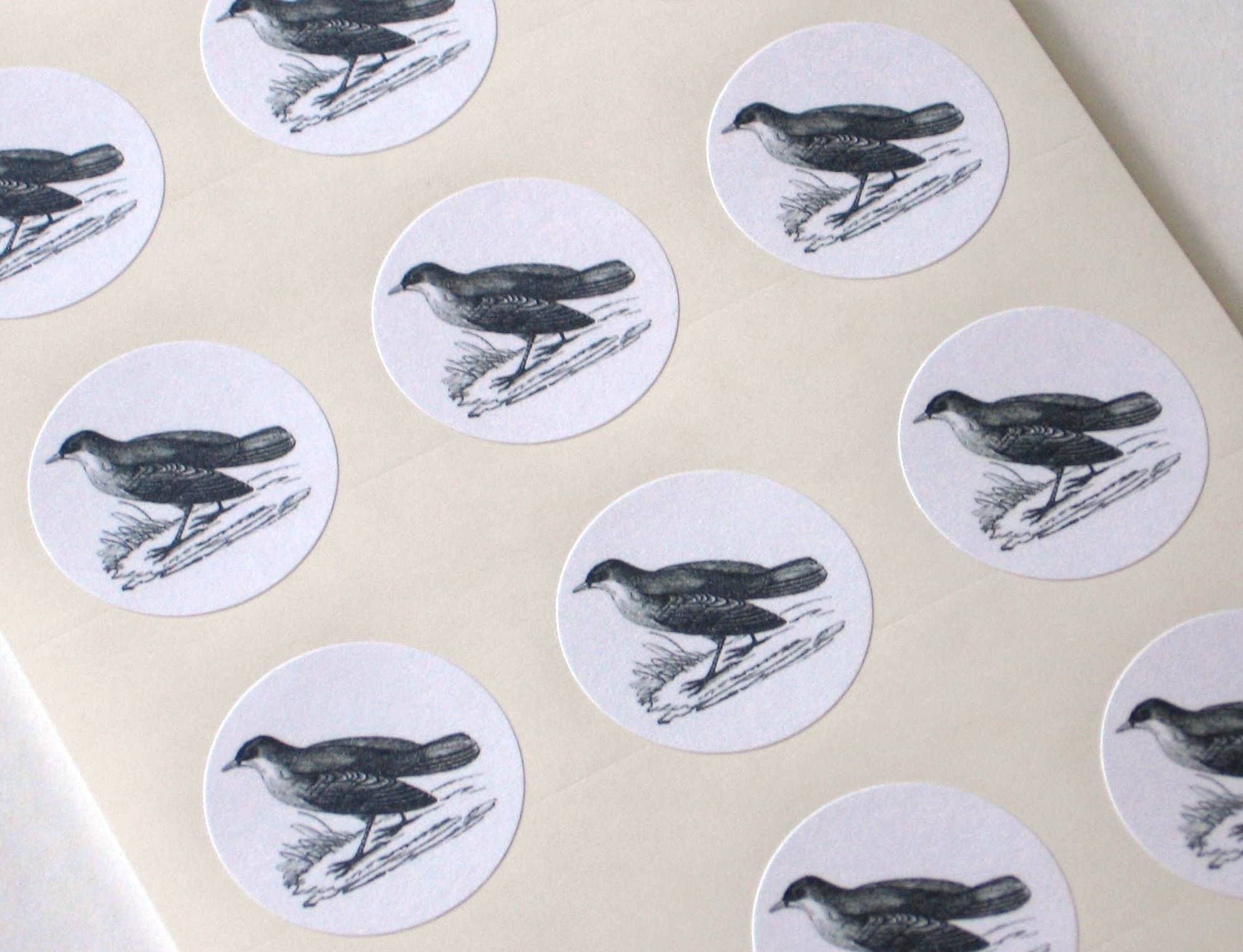 Bird Stickers - One Inch Round Seals