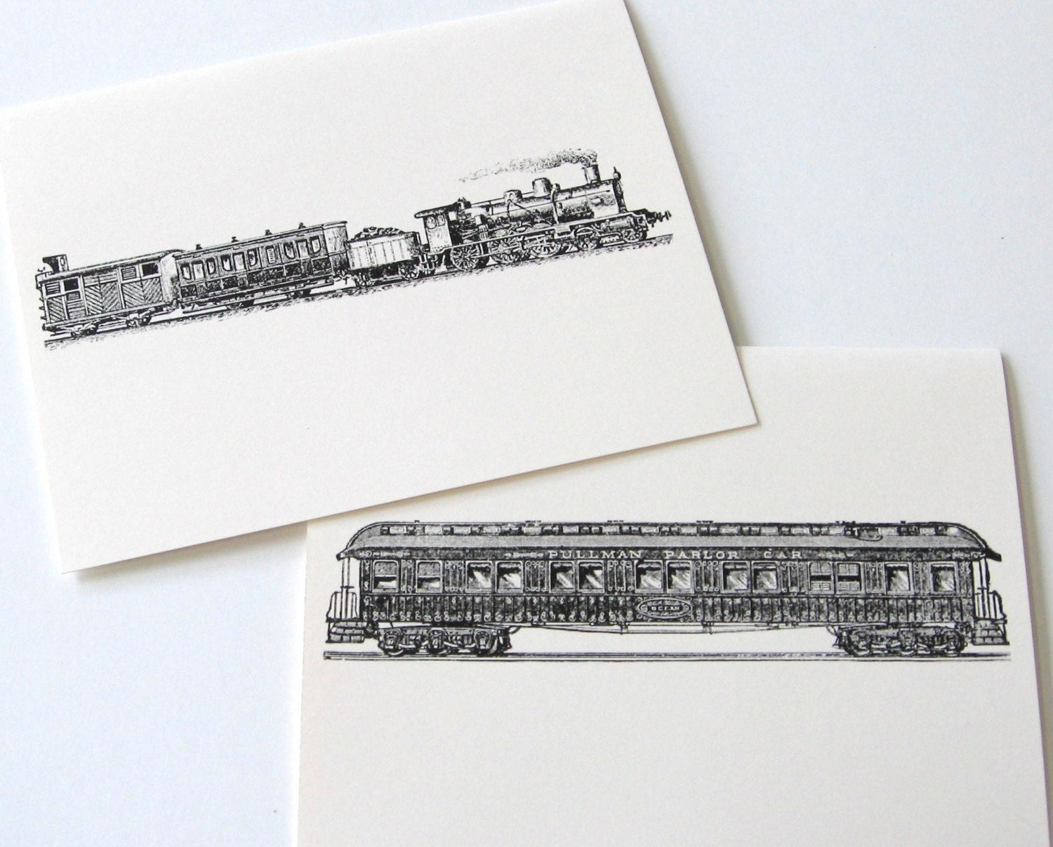 Train Note Cards Stationery Set of 4 Cards