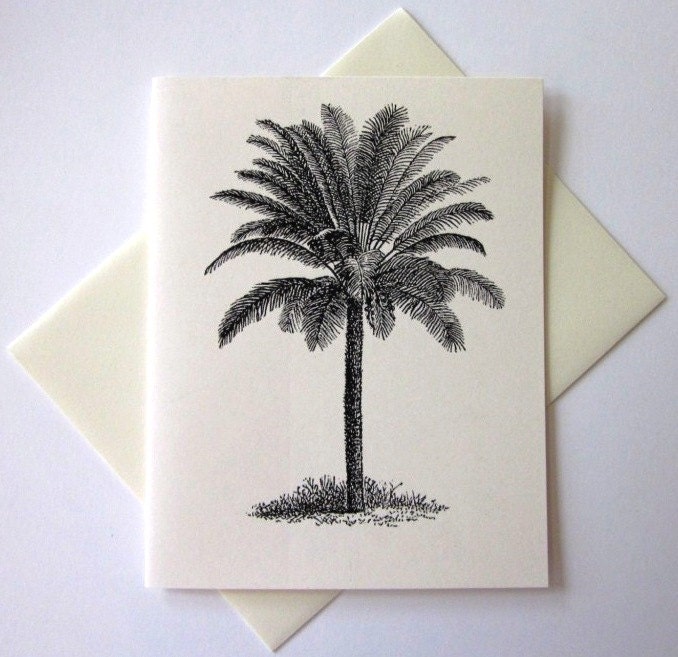 Palm Tree Note Card Set of 10