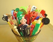Swizzle stick grab bag, 25 vintage cocktail sticks