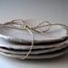 White Ceramic plates dessert plates, Handmade set of 4  Wedding gifts Organic shaped Handmade Tableware salad plates
