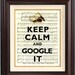 Keep calm and google it  Print on old french music sheet reproduction Wall art Keep calm art