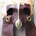 British Helm masquerade mask with brown leather, teabags and vintage spoon for men