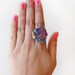 SCILIA rainbow crystal ring