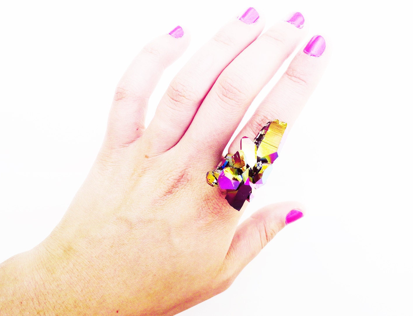 SCILIA rainbow crystal ring