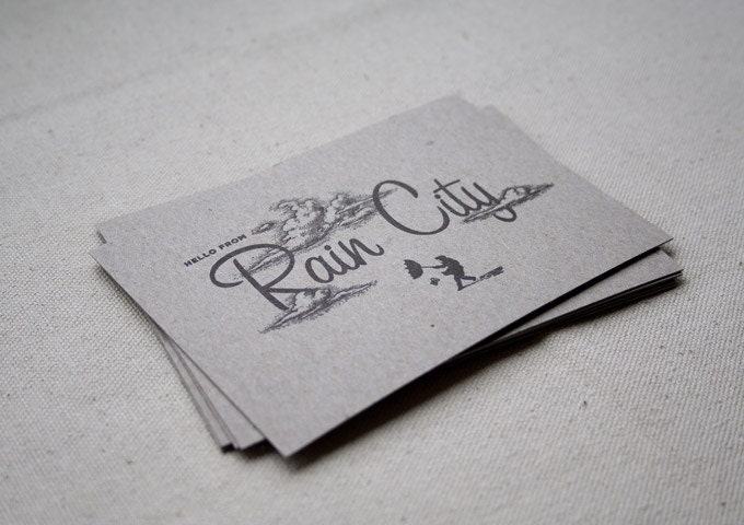 Hello from Rain City - Postcard