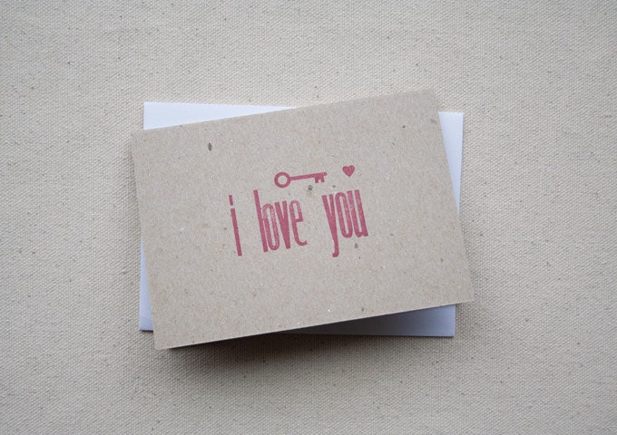 I Love You Letterpress Card