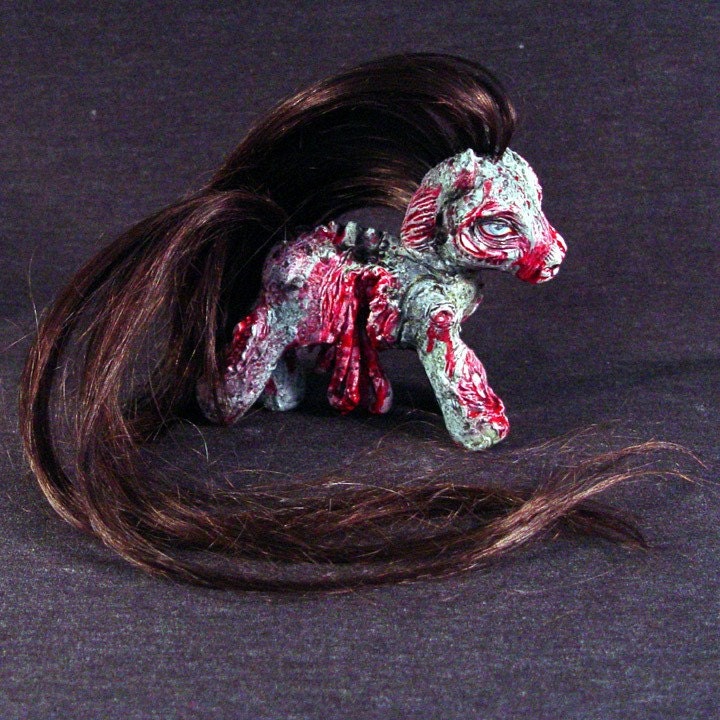 SALE SALE SALE 25.00 DOLLARS OFF My Demon Pony Shaun Zombie Pony ooak My Little Pony