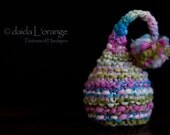 OOAK Newborn Ruffle Waves Pixie Elf Hat - Azure Olive Rose - Inspired by Nature Collection