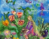 Flowers Fairy /Photo Print  of my original wool Needle felted  painting/Waldorf education arts/needle felt by Daria Lvovsky